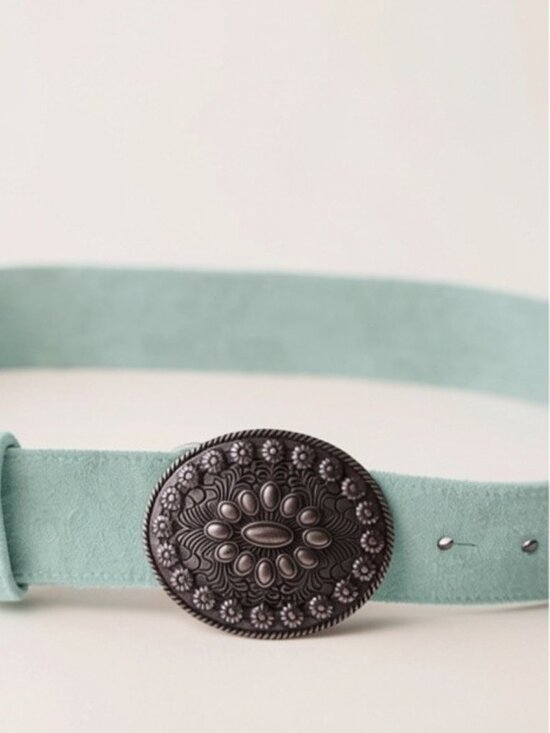 NWT Free People Duchess Concho Belt in Dried Sage main image 2